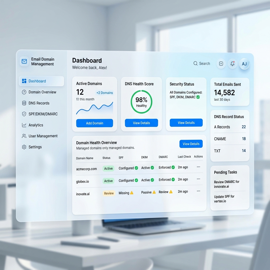 Domain Dashboard UI