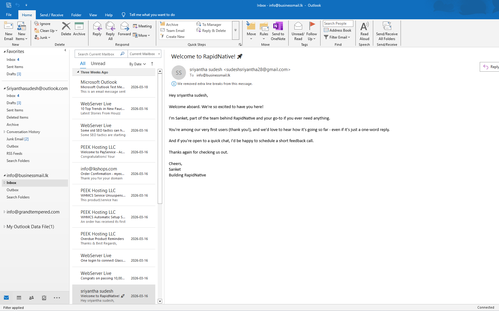 Outlook Desktop Sync